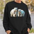 ホッキョクグマ。動物好き、シロクマの家族 スウェットシャツ 彼への贈り物