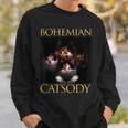 ボヘミアン キャットソディ 猫 子猫 ニャー パロディ 面白い 猫好き スウェットシャツ 彼への贈り物