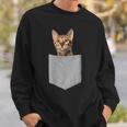 ポケットに入った面白いベンガルキャット かわいい子猫 恋人 ギフト スウェットシャツ 彼への贈り物