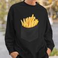 ポケットフライドポテト 胸にチップス フライドポテト スウェットシャツ 彼への贈り物