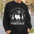 ポメラニアンライフベターママパパ犬 スウェットシャツ 彼への贈り物