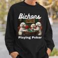 ポーカーをする犬 ビション・フリーゼ ビション・フリーゼの犬種 スウェットシャツ 彼への贈り物