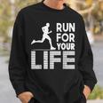 マラソンランナー Run For Your Life ランニング スウェットシャツ 彼への贈り物