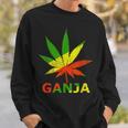 マリファナのガンジャ雑草の葉 ラスタカラー スウェットシャツ 彼への贈り物
