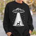 ミニチュアピンシャーママパパ犬-面白いエイリアンufo スウェットシャツ 彼への贈り物