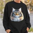 メインクーン 猫の肖像画 スウェットシャツ 彼への贈り物