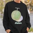 メロン Melon 『フルーツ ポップ』果物 リアル シンプル かわいい イラスト スウェットシャツ 彼への贈り物