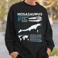 モササウルスファクトシート恐竜科学ファクトシート スウェットシャツ 彼への贈り物