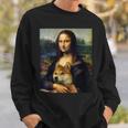 モナリサダヴィンチ プリントシャツ 柴犬とモナリサ スウェットシャツ 彼への贈り物