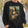 モナリザとオレンジ猫 面白いアートペインティング スウェットシャツ 彼への贈り物