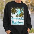 モルディブ島 ビーチ 熱帯風景 旅行 お土産 スウェットシャツ 彼への贈り物