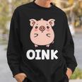 ユーモア豚 ミニマリスト かわいい 面白い豚 長袖tシャツ スウェットシャツ 彼への贈り物