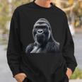リアルなゴリラアートtシャツ、野生動物の霊長類の肖像画。 スウェットシャツ 彼への贈り物