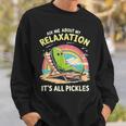 リラクゼーション聞いてピクルスモチベーション スウェットシャツ 彼への贈り物