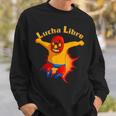 ルチャリブレメキシコ覆面レスラー漫画アクションポーズ スウェットシャツ 彼への贈り物