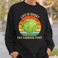 レトロ生活は短い。キャベツはじめてのキャベツ料理好き スウェットシャツ 彼への贈り物