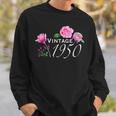 ヴィンテージ 1950 ピンクローズ 75歳 75歳 誕生日 母の日 スウェットシャツ 彼への贈り物