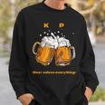 乾杯ビールは全てを解決する ビール 夏 乾杯 Kp ジョッキ 生ビール スウェットシャツ 彼への贈り物