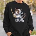 剣道ファイター 猫 面白 日本格闘技・猫好き スウェットシャツ 彼への贈り物
