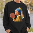 卓球 面白いtシャツ ボール ピンポン おもしろ 服 ネタ メンズ 卓球部 おもしろグッズ 大人 子供 スウェットシャツ 彼への贈り物