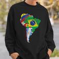 南米大陸地図 旗付き スウェットシャツ 彼への贈り物