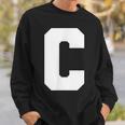 大文字 C アルファベット モノグラム イニシャル スウェットシャツ 彼への贈り物