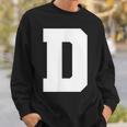 大文字 D アルファベットモノグラム イニシャル スウェットシャツ 彼への贈り物