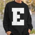 大文字 E アルファベット モノグラム イニシャル スウェットシャツ 彼への贈り物
