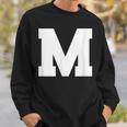 大文字 M アルファベットモノグラム イニシャル スウェットシャツ 彼への贈り物