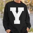 大文字 Y アルファベット モノグラム イニシャル スウェットシャツ 彼への贈り物