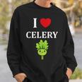 小さな野菜 セロリ ミニマリスト かわいい シンプル セロリ I Love Celery スウェットシャツ 彼への贈り物