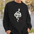 巳年 シンプルな白蛇デザイン 幸運を願うお守り スウェットシャツ 彼への贈り物