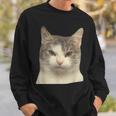 怒っている猫 リアル ミーム ウイルス インターネット スウェットシャツ 彼への贈り物