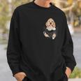 恋人のためのポケットに入った面白いイングリッシュコッカースパニエル スウェットシャツ 彼への贈り物