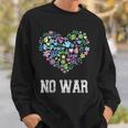 戦争なし、平和、反戦、戦争なし スウェットシャツ 彼への贈り物