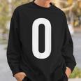 数字 0 数字ゼロ桁アルファベット スウェットシャツ 彼への贈り物