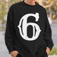 数字 6 インチ 白 大 太字 アメリカ 西部 スタイル フォント スウェットシャツ 彼への贈り物