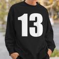 数字 Nhirn 数字 13 プレーン 白 数字 スウェットシャツ 彼への贈り物