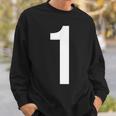 数字アルファベット 1 数字 スウェットシャツ 彼への贈り物