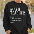 数学先生 定義シャツ 学校の初日 スウェットシャツ 彼への贈り物