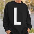 文字l アルファベットモノグラム イニシャル スウェットシャツ 彼への贈り物