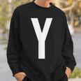 文字yアルファベットモノグラムイニシャル。 スウェットシャツ 彼への贈り物