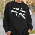 旗愛好家のためのユニオンジャックのホワイトデザイン。 スウェットシャツ 彼への贈り物