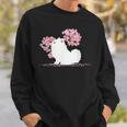 日本のかわいいさくら 桜 ジャパニーズスピッツ犬 スウェットシャツ 彼への贈り物
