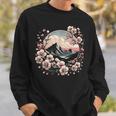 日本の桜 ピンク 桜 富士山 自然 アート スウェットシャツ 彼への贈り物