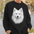 日本スピッツ 犬 モチーフ ペットアート 青い目 日本スピッツ スウェットシャツ 彼への贈り物