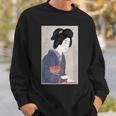 日本美術 芸者 日本木版 新版画美人画 スウェットシャツ 彼への贈り物