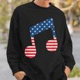 星条旗 アメリカ国旗 音符 スウェットシャツ 彼への贈り物