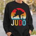 柔道投げ レトロ 日本の格闘技 柔道家 ファイター ギフト スウェットシャツ 彼への贈り物
