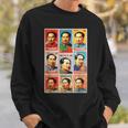 毛沢東ポップアートグリッド-9カラフルな肖像画と書道 スウェットシャツ 彼への贈り物